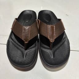 HCM Dép kẹp nam , Dù phối da bò , chất liệu nhập khẩu Thailand. sine44-38. 7