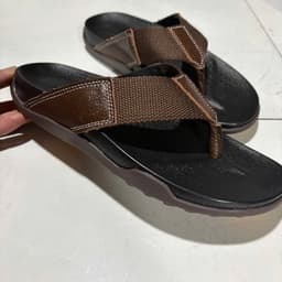 HCM Dép kẹp nam , Dù phối da bò , chất liệu nhập khẩu Thailand. sine44-38. 6