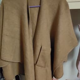 (CHIC SEOUL) Áo khoác khăn len dạ đai cài 3 màu nâu đậm/nâu xám/trắng phong cách Nertro HQ (ảnh thật là 2 ảnh cuối) 8