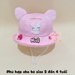 Mũ vành dễ thương cho bé gái (SIZE 2-4 TUỔI) - phụ kiện hoàn hảo cho cô công chúa nhỏ! 4
