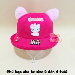 Mũ vành dễ thương cho bé gái (SIZE 2-4 TUỔI) - phụ kiện hoàn hảo cho cô công chúa nhỏ! 3