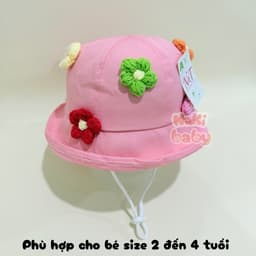 Mũ vành dễ thương cho bé gái (SIZE 2-4 TUỔI) - phụ kiện hoàn hảo cho cô công chúa nhỏ! 6