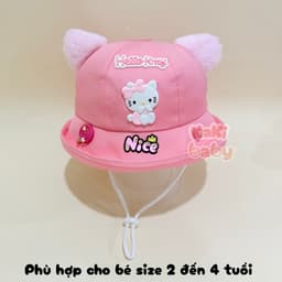 Mũ vành dễ thương cho bé gái (SIZE 2-4 TUỔI) - phụ kiện hoàn hảo cho cô công chúa nhỏ! 2