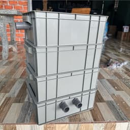 Bộ lọc tràn trên Baki cho hồ cá cảnh TẶNG GIÀN MƯA khi mua 4 tầng, 2-3-4 tầng, ống vào và ra phi 27 2