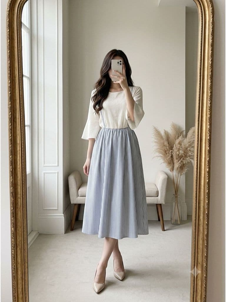 [2hand] Đầm ren phối kiểu yếm co giãn size S M