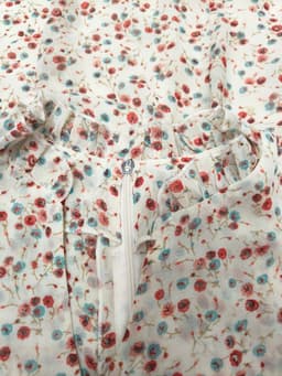 [2hand] Đầm voan hoa hồng nhí 2 lớp tay hến cúc bọc size S M 3