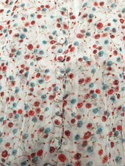 [2hand] Đầm voan hoa hồng nhí 2 lớp tay hến cúc bọc size S M 4