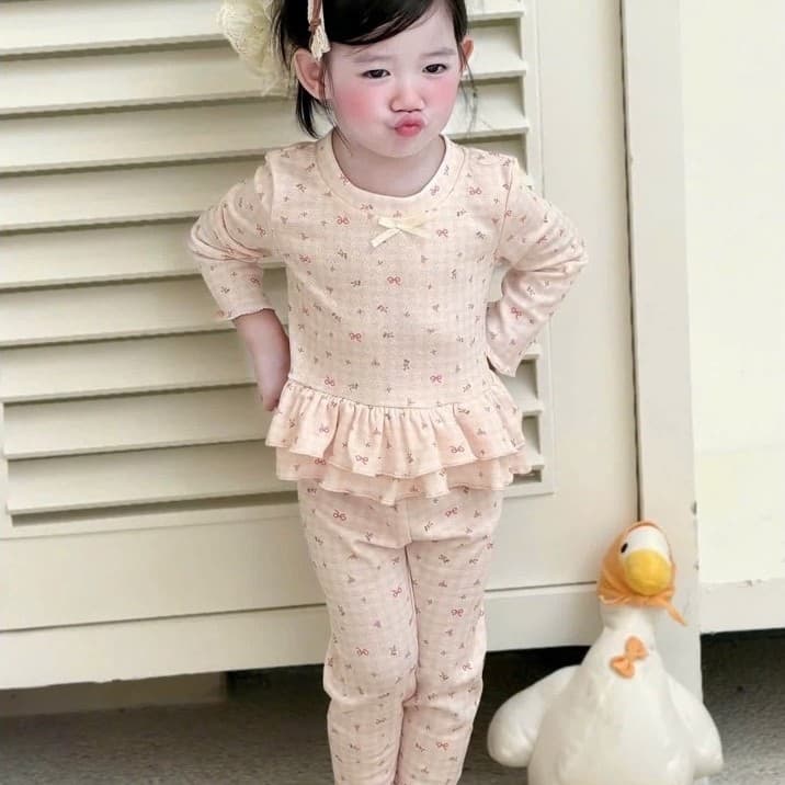 Bộ thu đông bé gái, set bộ quần áo dài tay chất thun thông hơi hoạ tiết hoa nhí dễ thương cho bé 9-26kg