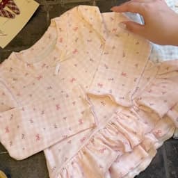 Bộ thu đông bé gái, set bộ quần áo dài tay chất thun thông hơi hoạ tiết hoa nhí dễ thương cho bé 9-26kg 4