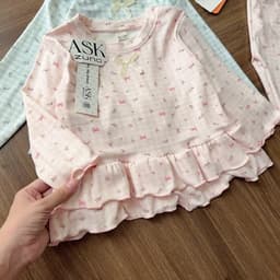 Bộ thu đông bé gái, set bộ quần áo dài tay chất thun thông hơi hoạ tiết hoa nhí dễ thương cho bé 9-26kg 8