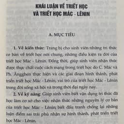 Sách - Giáo Trình Triết Học Mác - LêNin ( Dành Cho Bậc Đại Học Hệ Không Chuyên Lý Luận Chính Trị ) 5