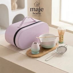Bộ pha matcha 6 món kèm hộp da cao cấp. Bộ dụng cụ pha matcha đầy đủ làm quà tặng sang trọng - Majehome 2