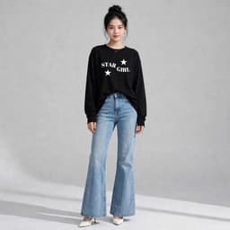 Áo thun nữ dài tay thu đông In chữ Star girl hot trend chất BYN BYN CT STARGIRL 9