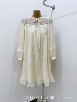 <Đầm bầu Quynhanhhouse> (NH CLOTHING) Váy tơ dập li M12001 Sm 4