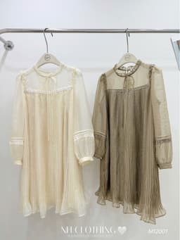 <Đầm bầu Quynhanhhouse> (NH CLOTHING) Váy tơ dập li M12001 Sm 2