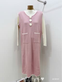 <Đầm bầu Quynhanhhouse> (QC) Váy len hoa Qc9055 8