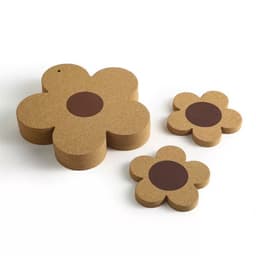 ĐEN _ STORE ( KÈM ẢNH THẬT ) Miếng Lót Cốc Bằng Gỗ Bằng Hình Bông Hoa Cute Đế Lót Cốc Lót Nồi Bằng Gỗ Decor 7