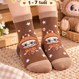 Tất Trẻ Em LaBubu Chất Cotton Mềm Mại Cho Bé 1-7 Tuổi  set 5 Đôi/10 Đôi 3