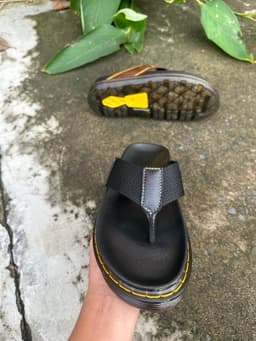 Dép kep da nam cao 4cm, quay da bò phối dù . (xưởng TuLiKi) 8