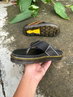 Dép kep da nam cao 4cm, quay da bò phối dù . (xưởng TuLiKi) 4