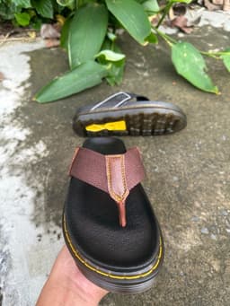 Dép kep da nam cao 4cm, quay da bò phối dù . (xưởng TuLiKi) 5
