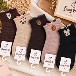 Tất Nữ Cổ Ngắn Chất Cotton Mềm Mại Êm Chân Màu sang chảnh (Dâu A88) 2