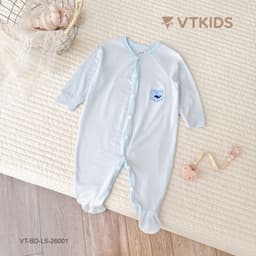 Combo 2-3 Bộ Body  Dài Tay Liền Tất VT KIDS Cho Bé Sơ Sinh Chất Cotton Pettit Mềm Mát Thoáng Size 0-6 M 5