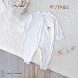 Combo 2-3 Bộ Body  Dài Tay Liền Tất VT KIDS Cho Bé Sơ Sinh Chất Cotton Pettit Mềm Mát Thoáng Size 0-6 M 2