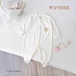 Combo 2-3 Bộ Body  Dài Tay Liền Tất VT KIDS Cho Bé Sơ Sinh Chất Cotton Pettit Mềm Mát Thoáng Size 0-6 M 7