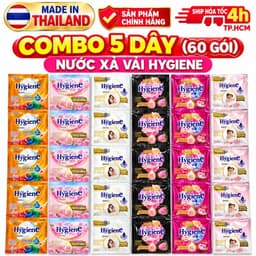 [CHUẨN THÁI] 60 GÓI NƯỚC XẢ VẢI HYGIENE NỘI ĐỊA THÁI LAN 20ml/gói(12 gói/ dây) 1