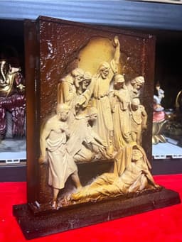 Tượng Công giáo . Chúa Jesus cứu La-za-rô (Lazarus) sống lại. in 3D , cao 26 cm 6