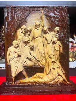 Tượng Công giáo . Chúa Jesus cứu La-za-rô (Lazarus) sống lại. in 3D , cao 26 cm 5