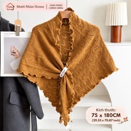 Khăn quàng cổ nữ  Khăn choàng dệt kim bằng vải dệt kim màu trơn, Khăn len mềm mại thời trang 9