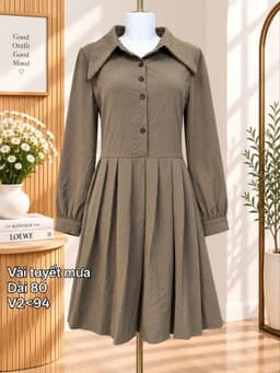 [2hand] Váy babydoll bầu bí bon chen được freesize đầm thu đông 2