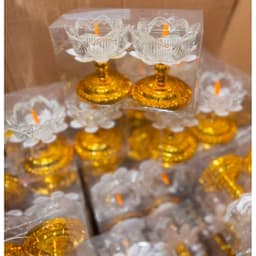 (Hàng loại 1) Bộ 02 đèn thờ hoa sen để bàn thờ , đèn bàn thờ gia tiên, đèn thờ thần tài, thổ địa, đèn thờ phật 2