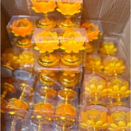 (Hàng loại 1) Bộ 02 đèn thờ hoa sen để bàn thờ , đèn bàn thờ gia tiên, đèn thờ thần tài, thổ địa, đèn thờ phật 6