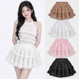 Chân váy lưới xoè nhiều tầng nhiều lớp xếp ly cạp chun co giản phồng bồng bềnh cuốn hút BYN BYN VL355 4