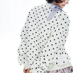 Áo Nỉ Bông Chấm Bi Nữ Form Rộng Unisex Họa Tiết Mèo Dễ Thương – Yenchi Boutique 6