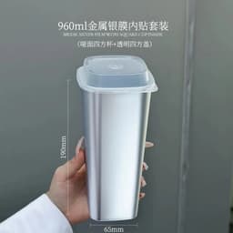 50 Ly Pet Vuông Tráng Gương Hottrend 650ml-960ml 5