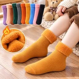 Tất Lót Lông Giữ Nhiệt Cho Bé Trai Bé Gái Từ 2-8 Tuổi Dày Dặn Ấm Áp Mềm Mại Siêu Ấm Hà kho Tất 9