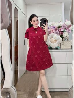 <Đầm bầu Quynhanhhouse> (NH CLOTHING) Váy tuyết mưa đính hoa H007 sm 2