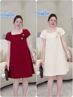 <Đầm bầu Quynhanhhouse> (NH CLOTHING) Váy tuyết mưa đính hoa H004 sm 1