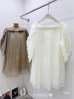 <Đầm bầu Quynhanhhouse> (NH CLOTHING) Váy tơ dập li nơ ngực H006 sm 7