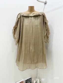 <Đầm bầu Quynhanhhouse> (NH CLOTHING) Váy tơ dập li nơ ngực H006 sm 9