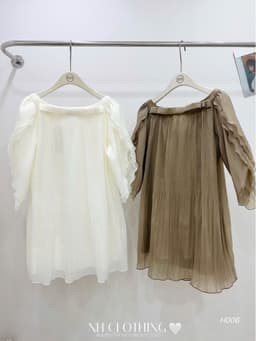 <Đầm bầu Quynhanhhouse> (NH CLOTHING) Váy tơ dập li nơ ngực H006 sm 6