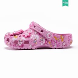 Hộp bv ( Box bv ) Dép sục nữ màu hồng đính charm hoạt hình dễ thương, dép quai hậu đế êm thời trang Hàn Quốc size 36-40 6