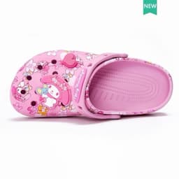 Hộp bv ( Box bv ) Dép sục nữ màu hồng đính charm hoạt hình dễ thương, dép quai hậu đế êm thời trang Hàn Quốc size 36-40 5