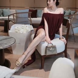 (Dmina) Đầm Body Trễ Vai Xẻ Tay Cánh Rơi Dáng Ngắn Nhún Bo ôm v3 tà dài chất lưới mềm sang trọng 2