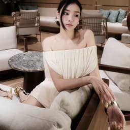 (Dmina) Đầm Body Trễ Vai Xẻ Tay Cánh Rơi Dáng Ngắn Nhún Bo ôm v3 tà dài chất lưới mềm sang trọng 3