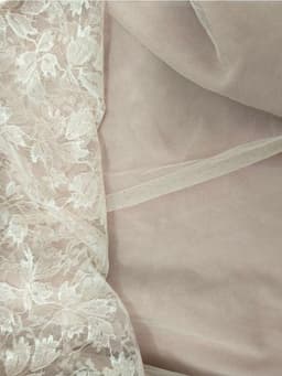 [2hand ] Đầm ren hồng voan lưới lót voan cát cổ buộc nơ khoá sườn size L 5
